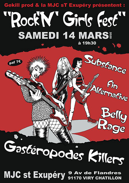 Rock'N'Girls Fest à la MJC St Exupery le 14 mars 2020 à Viry-Châtillon (91)