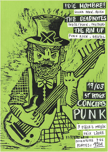The Run Up + The Deadnotes + ¡Die Hombre! au 3 Pièces le 17 mars 2020 à Rouen (76)