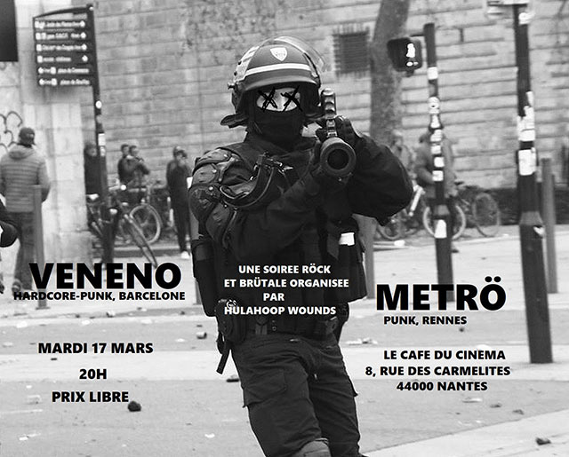 Veneno + Metrö au Café du Cinéma le 17 mars 2020 à Nantes (44)