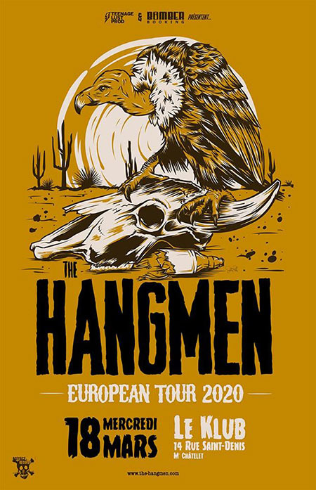 The Hangmen (Punk/Bluesy Roots RnR - L.A) de retour en Europe le 18 mars 2020 à Paris (75)
