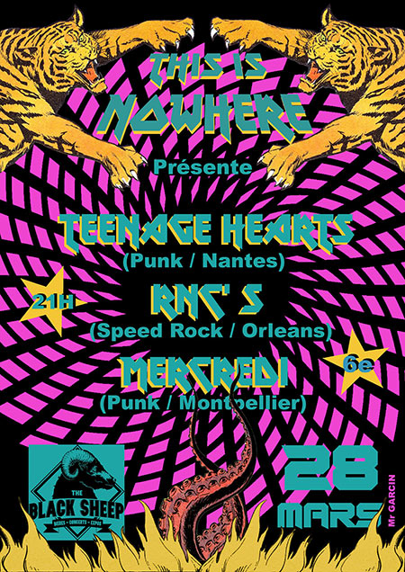 Teenage Hearts + Mercredi @ The Black Sheep le 28 mars 2020 à Montpellier (34)