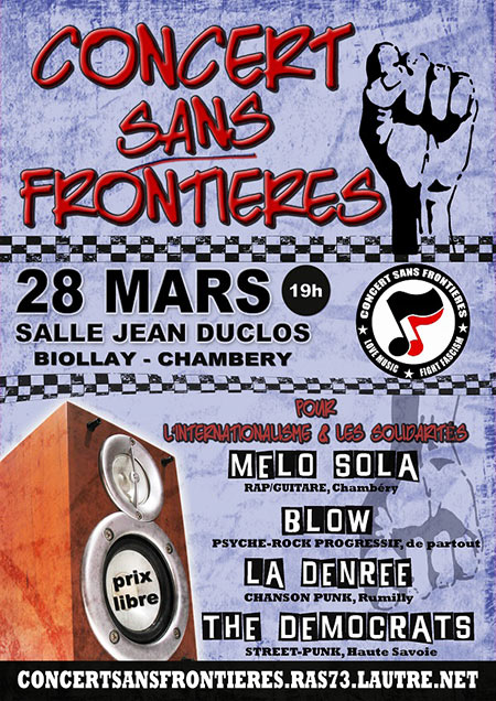 Concert Sans Frontières à la Salle Jean Duclos le 28 mars 2020 à Chambéry (73)