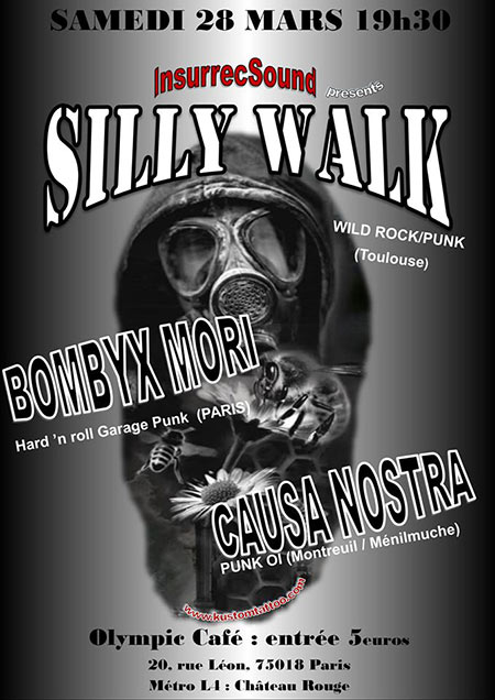SILLY WALK / CAUSA NOSTRA / BOMBYX MORI le 28 mars 2020 à Paris (75)