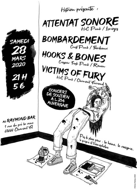 Concert Punk au Raymond Bar le 28 mars 2020 à Clermont-Ferrand (63)