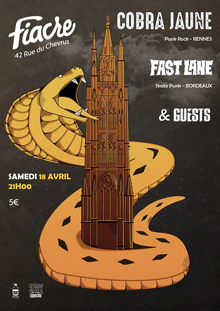 Cobra Jaune + Fast Lane au Fiacre le 18 avril 2020 à Bordeaux (33)