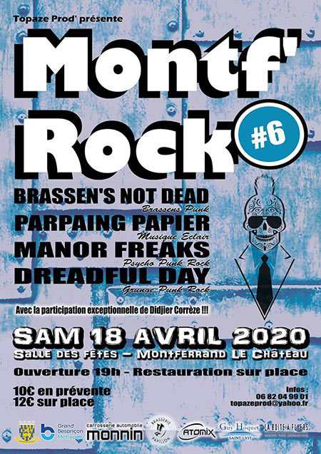Montf'Rock #6 à la Salle des Fêtes le 18 avril 2020 à Montferrand-le-Château (25)