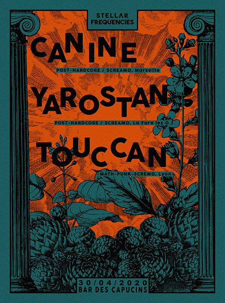 Canine + Yarostan + Touccan au Bar des Capucins le 30 avril 2020 à Lyon (69)