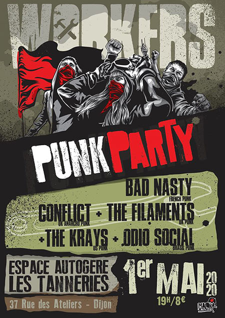 Punk Party For Workers aux Tanneries le 01 mai 2020 à Dijon (21)