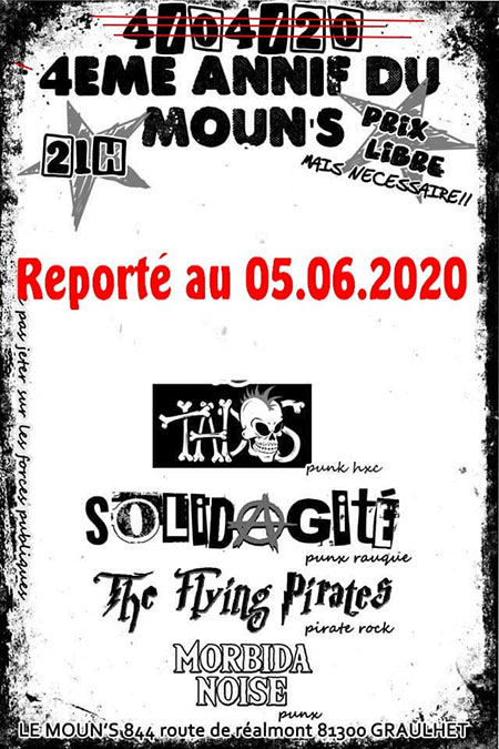 4ème annif du Moun's le 05 juin 2020 à Graulhet (81)