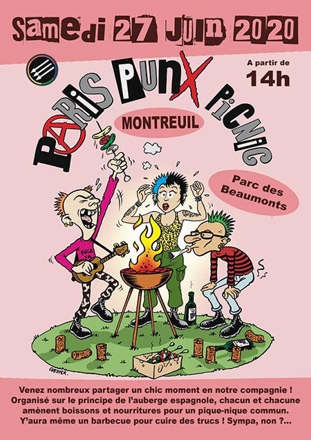 Paris Punx Picnic le 27 juin 2020 à Montreuil (93)