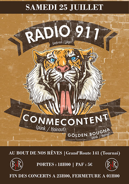 Radio 911 + Conmecontent + Golden Bougna Au Bout De Nos Rêves le 25 juillet 2020 à Tournai (BE)