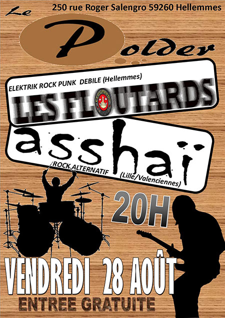 Concert LES FLOUTARDS + ASSHAÏ au Polder le 28 août 2020 à Lille (59)