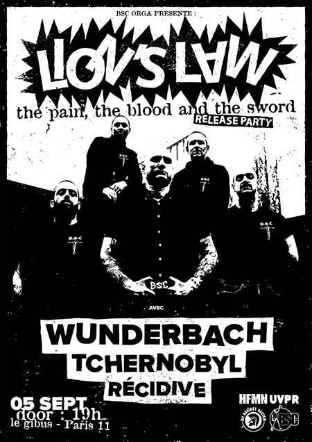 Lion's Law + Wunderbach + Récidive + Tchernobyl au Gibus le 05 septembre 2020 à Paris (75)