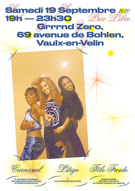 Tôle Froide + Carnaval + Litige + Chichon Pissa à Grrrnd Zero le 19 septembre 2020 à Vaulx-en-Velin (69)