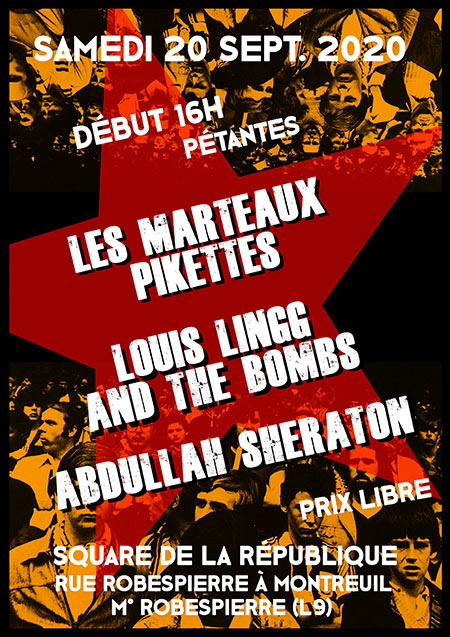 Mini festival de punk le 20 septembre 2020 à Montreuil (93)