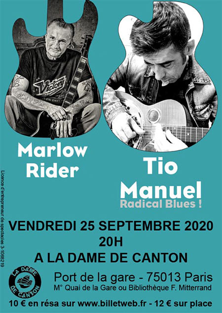 Tio Manuel et Marlow Rider à la Dame de Canton le 25 septembre 2020 à Paris (75)