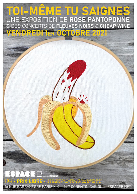 Réouverture de l'Espace B #1 : Fleuves Noirs + Cheap Wine + expo le 01 octobre 2021 à Paris (75)