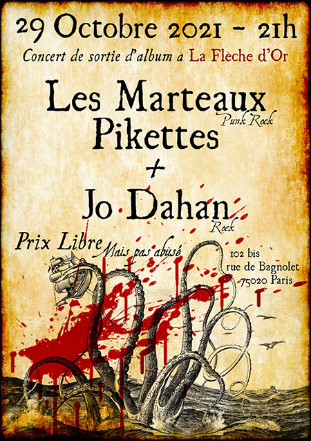Les Marteaux Pikettes à la Flèche d'Or le 29 octobre 2021 à Paris (75)