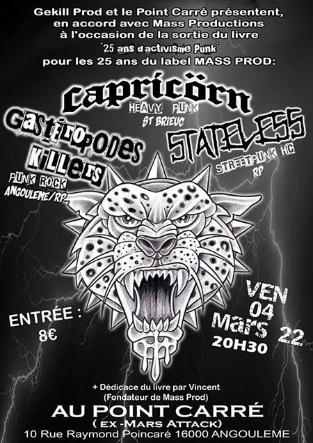 Capricörn + Gastéropodes Killers + Stateless au Point Carré le 04 mars 2022 à Angoulême (16)