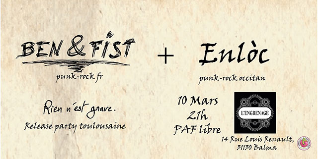 Ben & Fist + Enlòc à l'Engrenage le 10 mars 2022 à Balma (31)