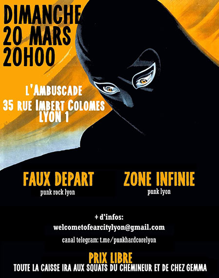 Concert Punk le 20 mars 2022 à Lyon (69)