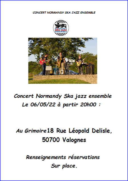 Concert du Normandy Ska Jazz Ensemble au Pub Le Grimoire le 06 mai 2022 à Valognes (50)