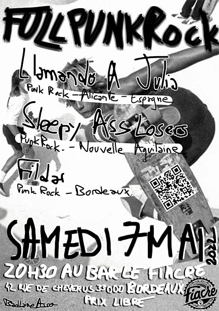 Concert FULL PUNK ROCK au Fiacre le 07 mai 2022 à Bordeaux (33)