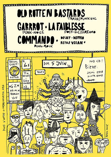 Old Rotten Bastards - Garrrot - La Faiblesse - Commando le 05 juin 2022 à Vaulx-en-Velin (69)
