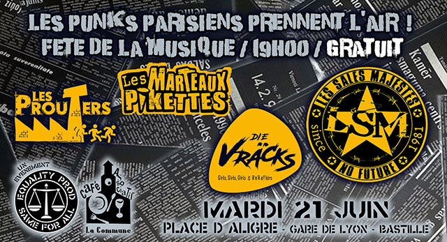 Les Punks parisiens prennent l'air le 21 juin 2022 à Paris (75)
