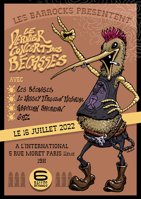 Les Barrocks présentent (S38,ep2) : concert d'adieu des Bécasses le 16 juillet 2022 à Paris (75)
