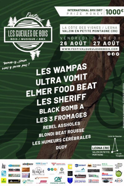 Festival Les Gueules De Bois le 27/08/2022 à Valzin en Petite Montagne (39)