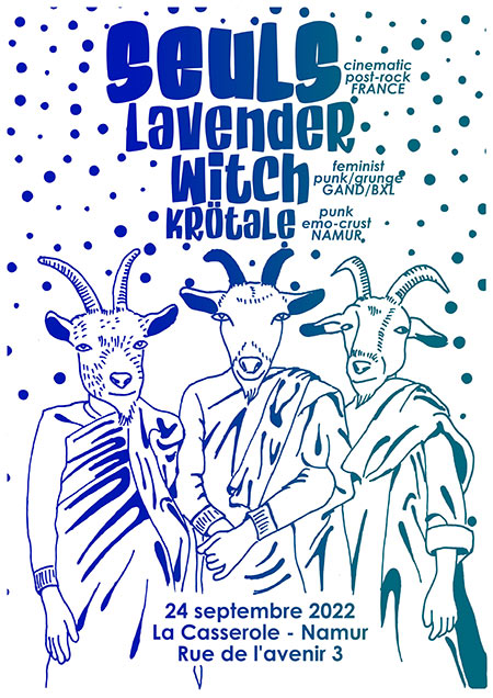 Seuls + Lavender Wicth + Krötale à la Casserole le 24 septembre 2022 à Namur (BE)