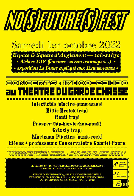 NO(S) FUTURE(S) FEST le 01 octobre 2022 à Les Lilas (93)