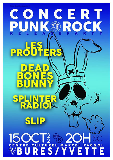 Concert Punk Rock release party le 15 octobre 2022 à Bures-sur-Yvette (91)