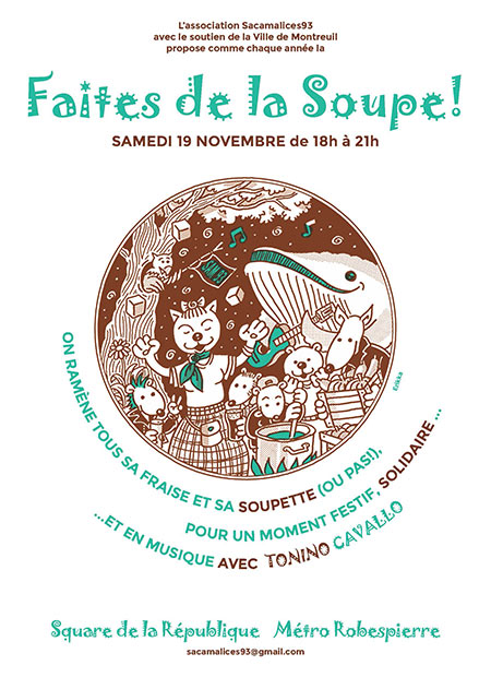 FAITES DE LA SOUPE, SOLIDAIRE ! le 19 novembre 2022 à Montreuil (93)
