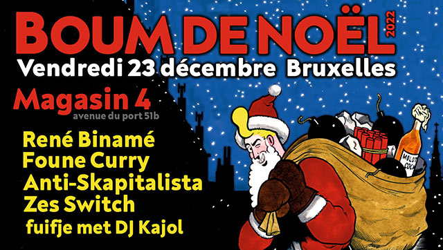 Boum de Noël le 23 décembre 2022 à Bruxelles (BE)