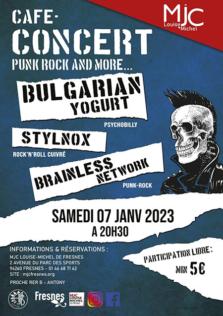 Punk Rock and more à la MJC Louise Michel le 07 janvier 2023 à Fresnes (94)