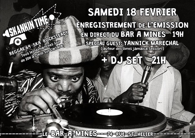 Émission Skankin Time live + DJ set le 18 février 2023 à Rennes (35)