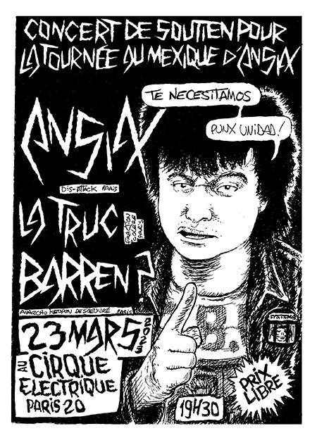 ANSIAX / BARREN? / LA TRUC @ Cirque Électrique le 23 mars 2023 à Paris (75)