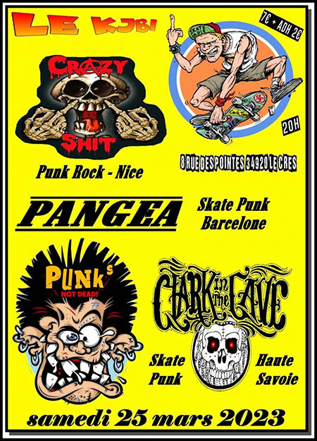 Pangea + Clark In The Cave + Crazy Shit le 25/03/2023 à Le Crès (34)