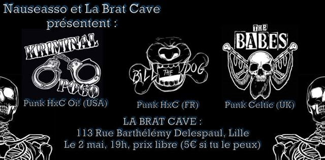 Punk celtic, cuivré et arrosé, from Lille UK USA à la Brat Cave le 02/05/2023 à Lille (59)