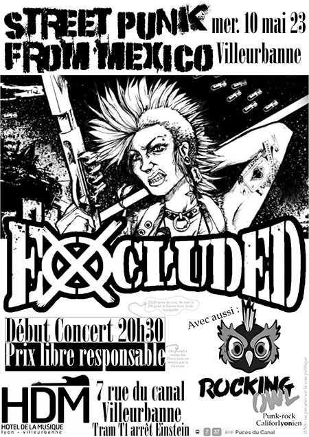 Excluded (Street Punk Mexique) le 10 mai 2023 à Villeurbanne (69)