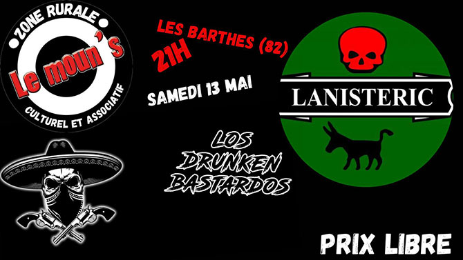 Concert Lanisteric le 13 mai 2023 à Les Barthes (82)