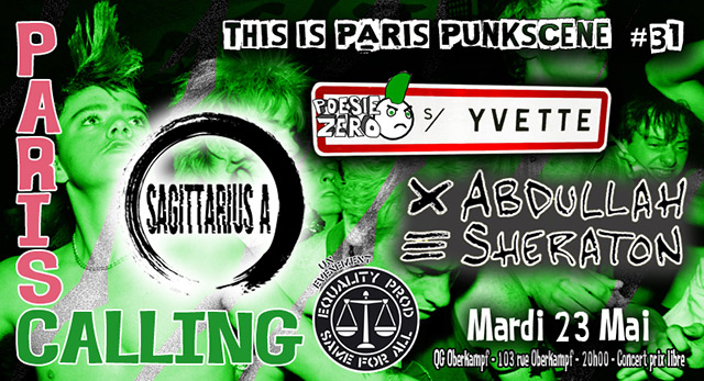 PARIS CALLING #31 - Paris Punk scene au QG Oberkampf le 23 mai 2023 à Paris (75)