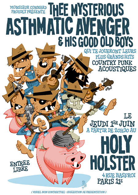 Thee Mysterious Asthmatic Avenger & His GOB au Holy Holster Bar le 01 juin 2023 à Paris (75)