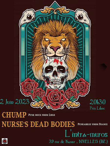 Nurse's Dead Bodies + Chump @ L'Intra-Muros le 02 juin 2023 à Nivelles (BE)