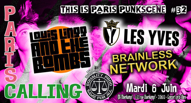 PARIS CALLING #32 - Paris Punk scene au QG Oberkampf le 06 juin 2023 à Paris (75)