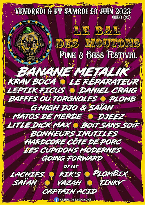Le bal des moutons - Punk & bass festival le 09 juin 2023 à Cerny (91)