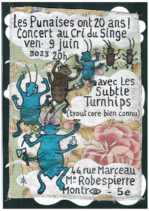 Les Punaises et les Subtle Turnhips en concert au Cri du Singe le 09 juin 2023 à Montreuil (93)