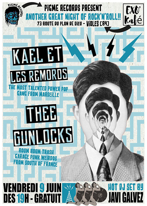 Thee Gunlocks + Kael et les Remords à l'Exo'Kafé le 09 juin 2023 à Violès (84)